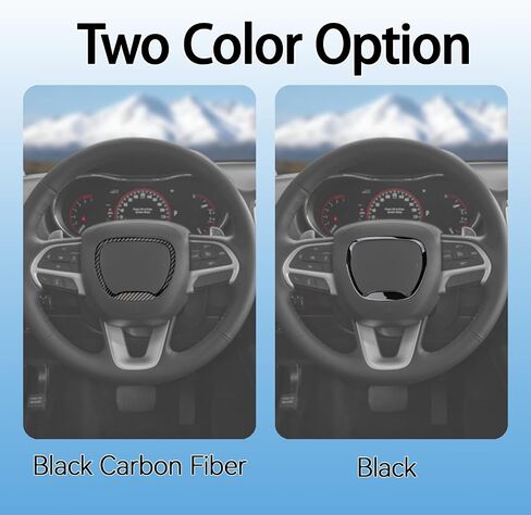 VANEST Central Control Steering Button Frame Trim Compatible with Dodge Challenger Durango 2015-2025, Car Interior Decoration Accessories (Black) in Kuwait