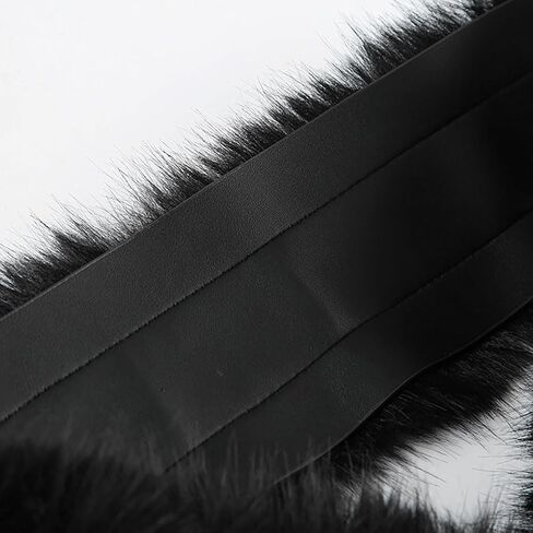 Women Faux Fur Belt Winter Warm Fluffy PU Leather Waistband Furry Wide Cinch Cowgirl Western Belts for Dress Sweater Overcoat in Saudi Arabia