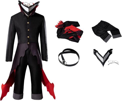 Cosfun Mens Anime Okarun Cosplay Costume with Mask Full Outfits for Halloween in Saudi Arabia