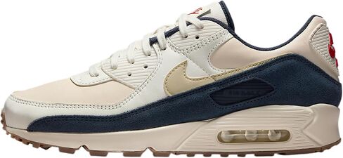 Nike Air Max 90 Premium Men's Shoes (Pale Ivory/Thunder Blue/Sail/Light Khaki) in Saudi Arabia