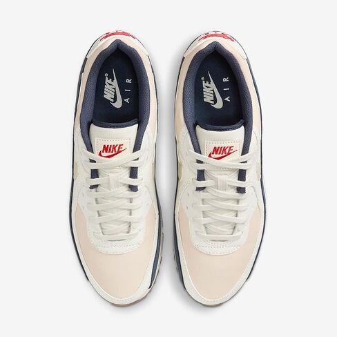 Nike Air Max 90 Premium Men's Shoes (Pale Ivory/Thunder Blue/Sail/Light Khaki) in Saudi Arabia