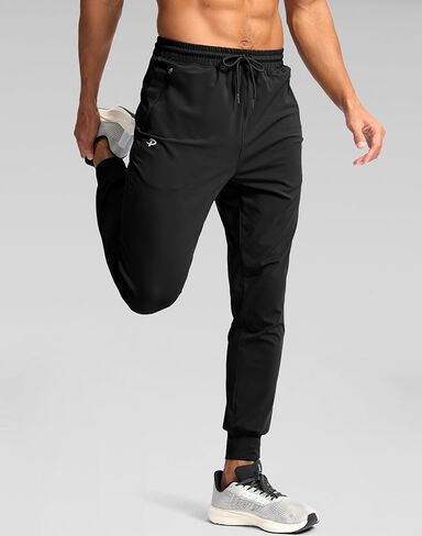Pudolla Men's Lightweight Sweatpants with Pockets Ultra 4-Way Stretch Joggers Gym Workout Runing Athletic Track Pants in Kuwait