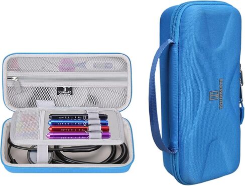 حافظة سماعة الطبيب الصلبة لـ 3M Littmann Classic III/Lightweight II S.E. /Cardiology IV Diagnostic/سماعات الطبيب MDF Acoustica Deluxe، حافظة فقط (أزرق) in Saudi Arabia