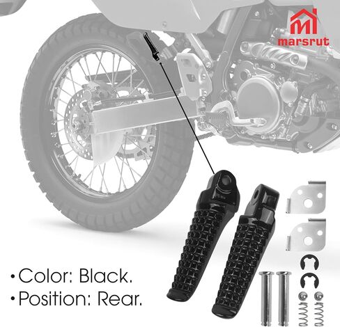 GSXR 750 Accessories, DRZ400SM Rear Foot Pegs Fits for Suzuki GSXR 600, DR-Z400SM, SV650, TL1000R, GSF600, TL1000S, DR-Z400S, Motorcycle Rear Footrests, Passenger Foot Rest, Black in Saudi Arabia