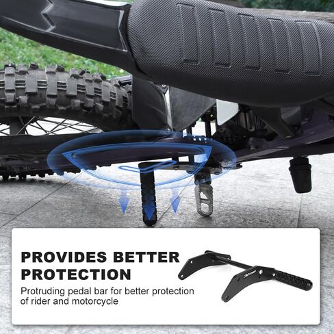 Xitomer مساند قدم خلفية قفص فرعي مناسب لـ Sur-Ron Light Bee X/Sur S/Sur X/Sur L1E/ Segway X160 X260 قفص فرعي فولاذي للركاب وواقي للدراجة الترابية دراجة كهربائية سوداء in Saudi Arabia