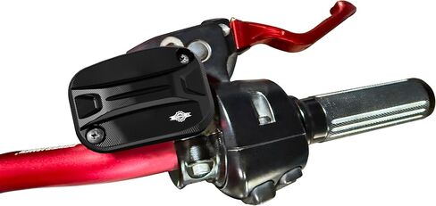Aluminum Brake Reservoir Cover, Left and Right Side, for Harley Davidson Touring Street Glide, Road King, Ultra Limited (Black) in Saudi Arabia