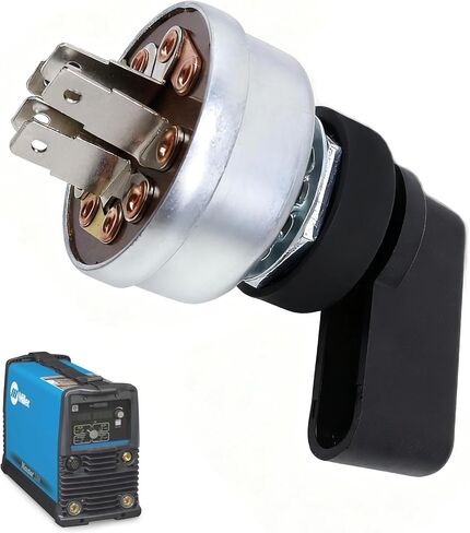 217680 207073 Starter Ignition Switch 4 Position 5 Terminal with Handle Lever Fits for Miller Welder Replace 176606 207110 in Saudi Arabia