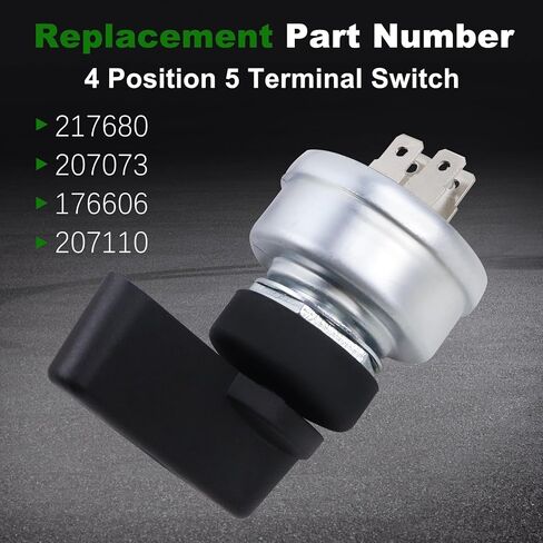 217680 207073 Starter Ignition Switch 4 Position 5 Terminal with Handle Lever Fits for Miller Welder Replace 176606 207110 in Saudi Arabia
