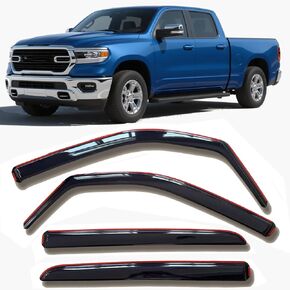 Window Rain Guard Wind Visors, Vent Deflectors Sun Shade for 2014-2018 Chevrolet Silverado & GMC Sierra 1500, 2015-2018 Silverado/Sierra 2500HD 3500HD, with Crew Cab Smoke Tinted 94536 in Kuwait