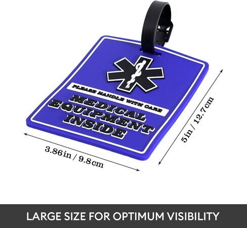 Medical Equipment Luggage Tags- 2 Pack Multi Functional Medical Device Luggage Tags for Medical Bags Medical ID Tags and Medical Alert Tags Bright Design for Easy Identification and Flying in Saudi Arabia