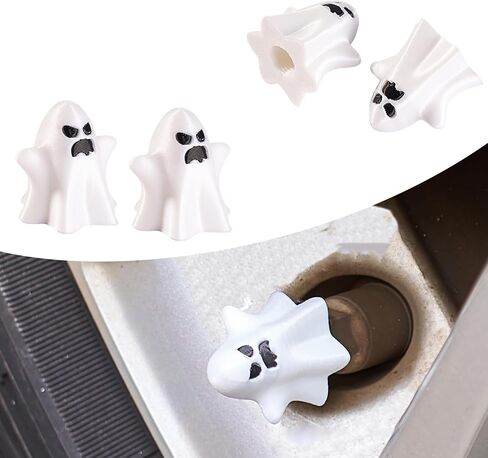 4 Pack Cute Bat Tire Valve Stem Cap, Halloween Valve Stem Cover, Funny Tire Air Caps for Cars Bikes Motorcycles Trucks, Decorative Car Wheel Accessories (Bat) in Saudi Arabia
