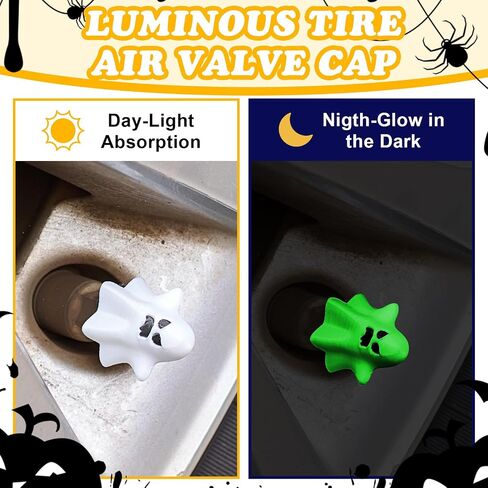 4 Pack Cute Bat Tire Valve Stem Cap, Halloween Valve Stem Cover, Funny Tire Air Caps for Cars Bikes Motorcycles Trucks, Decorative Car Wheel Accessories (Bat) in Saudi Arabia