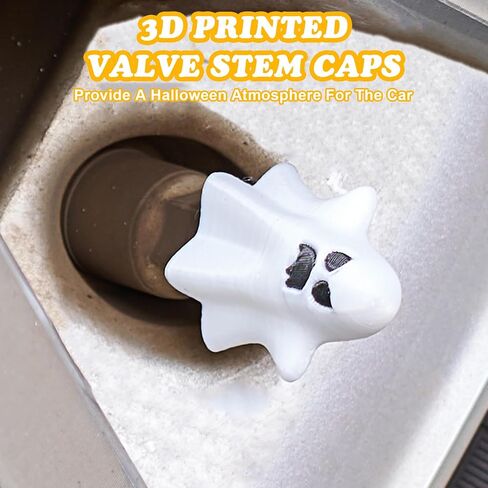 4 Pack Cute Bat Tire Valve Stem Cap, Halloween Valve Stem Cover, Funny Tire Air Caps for Cars Bikes Motorcycles Trucks, Decorative Car Wheel Accessories (Bat) in Saudi Arabia