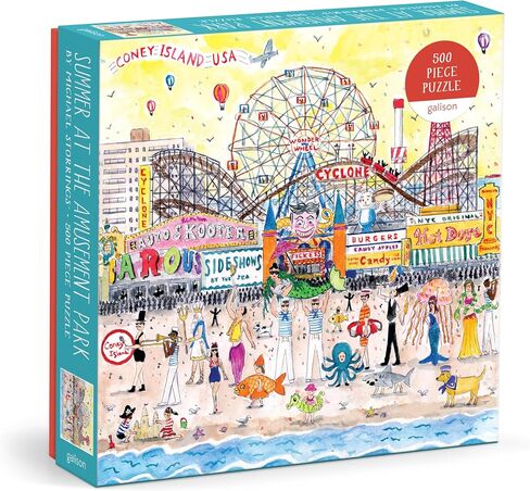 Galison Michael Storrings A Day at The Bookstore 1000 Piece Puzzle from Galison - Beautifully Illustrated Jigsaw Puzzle of a Local Bookstore, 27" x 20" Fun & Challenging, Unique Gift Idea in Saudi Arabia