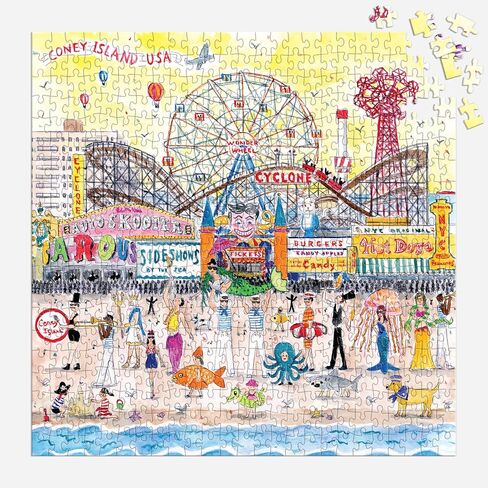 Galison Michael Storrings A Day at The Bookstore 1000 Piece Puzzle from Galison - Beautifully Illustrated Jigsaw Puzzle of a Local Bookstore, 27" x 20" Fun & Challenging, Unique Gift Idea in Saudi Arabia