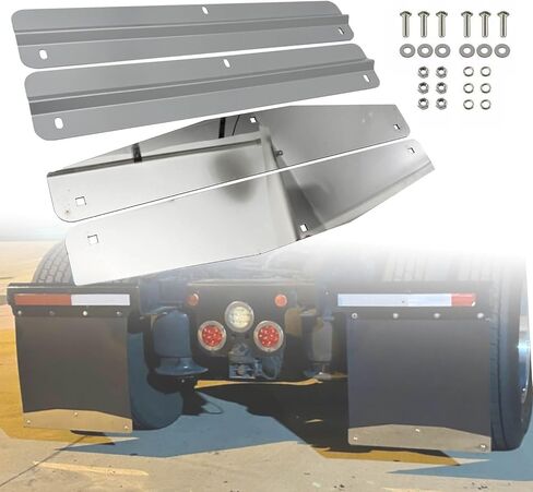 4 Pcs 24" Stainless Steel Heavy Duty Mud Flap Weights with Backing Plate Universal, for Semi Truck Mudflap Mirrored Weights with Backing Plate and Install Screw in Saudi Arabia