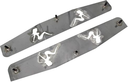 4 Pcs 24" Stainless Steel Heavy Duty Mud Flap Weights with Backing Plate Universal, for Semi Truck Mudflap Mirrored Weights with Backing Plate and Install Screw in Saudi Arabia