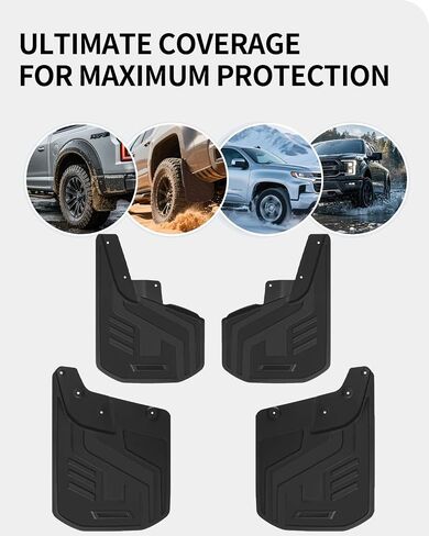 اللوحات الطينية للشاحنات، 2023-2024 Chevy Colorado واقيات الطين بدون حفر مع مشاعل الحاجز، واقيات رذاذ شديدة التحمل 4 قطع، تناسب OEM، مناسبة للمركبات ذات الحاجب العجلة in Saudi Arabia