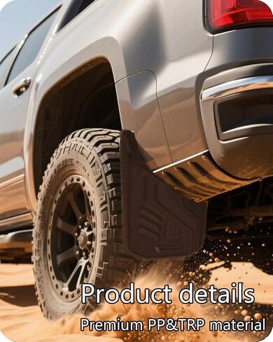 اللوحات الطينية للشاحنات، 2023-2024 Chevy Colorado واقيات الطين بدون حفر مع مشاعل الحاجز، واقيات رذاذ شديدة التحمل 4 قطع، تناسب OEM، مناسبة للمركبات ذات الحاجب العجلة in Saudi Arabia