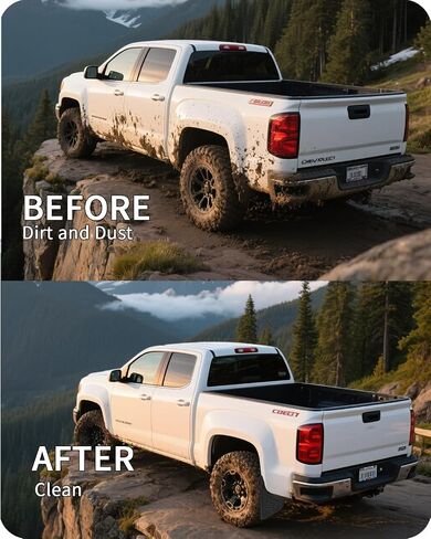 اللوحات الطينية للشاحنات، 2023-2024 Chevy Colorado واقيات الطين بدون حفر مع مشاعل الحاجز، واقيات رذاذ شديدة التحمل 4 قطع، تناسب OEM، مناسبة للمركبات ذات الحاجب العجلة in Saudi Arabia