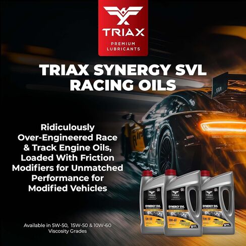 TRIAX Synergy SVL 5W-50, Racing Grade, Full Synthetic Engine Oil, Street and Track Formulation (1 Quart) in Saudi Arabia