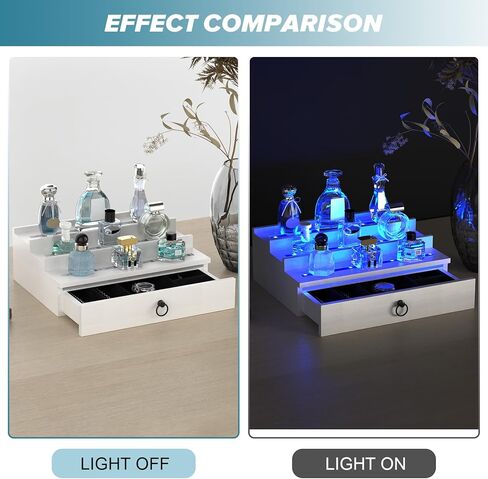 منظم كولونيا الخشب للرجال ، منظم العطور الكبير الإضافي ، وناهدات الشاشة ذات 4 طبقات تقف على خزانة الملابس ، والحفلات ، والأرقام ، والكب كيك ، والحلوى ، والمكياج - الأسود in Kuwait