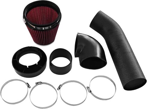 طقم مدخل هواء بارد LS Swap مقاس 4 بوصات مع فلتر متوافق مع LS1 LS2 LSX LQ4 LQ9 4.8 5.3 5.7 6.0 Restomod A-Body G-Body Camaro Chevelle GTO Monte Carlo Caprice in Saudi Arabia