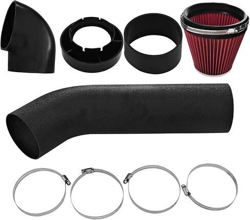 طقم مدخل هواء بارد LS Swap مقاس 4 بوصات مع فلتر متوافق مع LS1 LS2 LSX LQ4 LQ9 4.8 5.3 5.7 6.0 Restomod A-Body G-Body Camaro Chevelle GTO Monte Carlo Caprice in Saudi Arabia