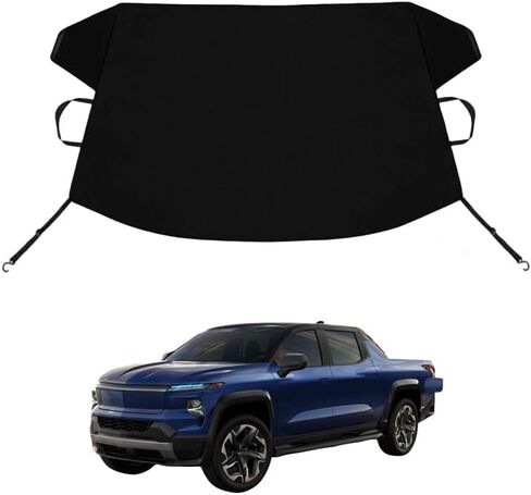 تاكوما غطاء الزجاج الأمامي المخصص للثلج والثلج من أجل تو يو تا تاكوما غطاء الزجاج الأمامي الثلجي 600D كتل الظل الشتاء الصقيع حائل حامي اكسسوارات السيارات in Kuwait