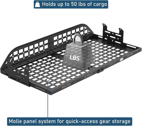 Hooke Road GX460 Rear Trunk Cargo Rack MOLLE Panel for 2010-2023 Lexus GX460, Lightweight Steel Cargo Basket Tray Overland Trip Camping Accessories in Saudi Arabia