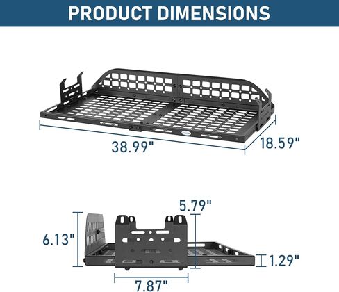 Hooke Road GX460 Rear Trunk Cargo Rack MOLLE Panel for 2010-2023 Lexus GX460, Lightweight Steel Cargo Basket Tray Overland Trip Camping Accessories in Saudi Arabia