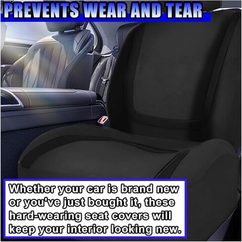Car Seat Covers Full Set, Breathable Car Seat Protector Airbags Compatible with Composite Sponge Inside, Universal Washable Automotive Interior Accessories for Cars Trucks SUVs (Grey) in Saudi Arabia