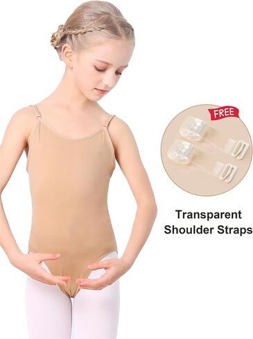 MdnMd Girls Women Nude Leotard Seamless Camisole Undergarment Vest with Adjustable Shoulder Straps for Dance/Gymnastics in Saudi Arabia