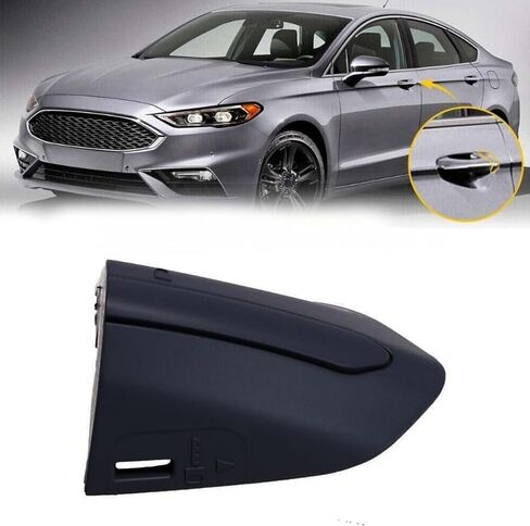 Front Left Exterior Door Handle Lock Cover Cap for 13-20 Ford Fusion Left Driver Door Handle Key Bezel Cover Replace DS7Z-54218A15 Gray in Kuwait