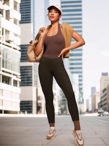 Women's High-Waisted Workout Leggings, Stretchable & Breathable for Yoga, Gym, Running & Fitness(Green S) in Saudi Arabia
