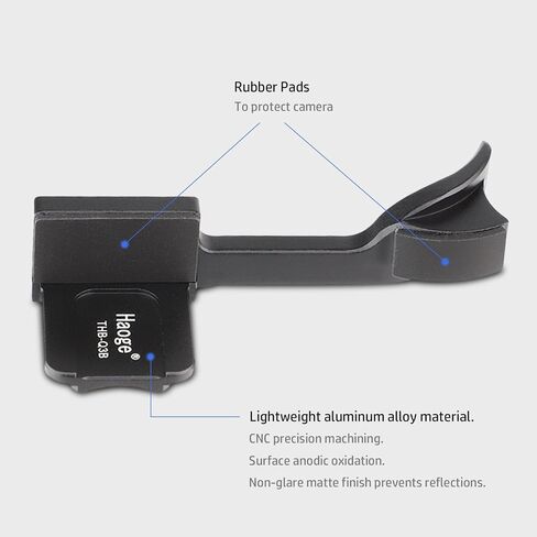 Haoge Metal Thumb Up Grip for Leica Q3 Camera Support Handgrip Accessories THB-Q3W Hot Shoe Thumb Up Rest in Saudi Arabia