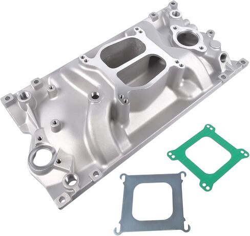 Carbureted Dual Plane Intake Manifold Replacement for Chevy Small Block Vortec Engine V8 5.0L/305 V8 5.7L/350 1996-2002 2007 in Saudi Arabia