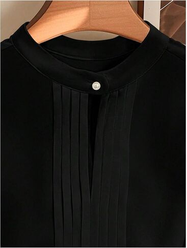 SHENHE Women's Dressy Casual Blouse Cap Sleeve Tie Waist Pleated Keyhole Top Business Shirt in Saudi Arabia