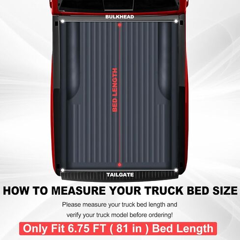 غطاء تونيو للشاحنة من الألومنيوم قابل للسحب لـ 2017-2025 Ford F250 / F350 SuperDuty 6.75FT Bed (82 ") | تصميم مزدوج القفل، أسود غير لامع، مقاوم للماء وشديد التحمل in Kuwait