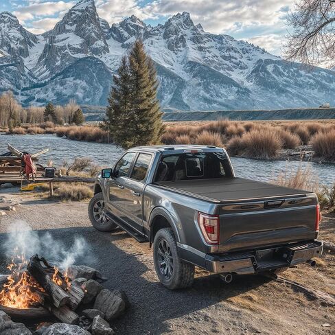 غطاء تونيو للشاحنة من الألومنيوم قابل للسحب لـ 2017-2025 Ford F250 / F350 SuperDuty 6.75FT Bed (82 ") | تصميم مزدوج القفل، أسود غير لامع، مقاوم للماء وشديد التحمل in Kuwait
