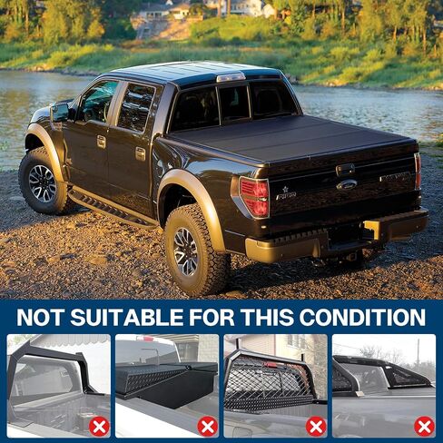 غطاء تونيو للشاحنة من الألومنيوم قابل للسحب لـ 2017-2025 Ford F250 / F350 SuperDuty 6.75FT Bed (82 ") | تصميم مزدوج القفل، أسود غير لامع، مقاوم للماء وشديد التحمل in Kuwait