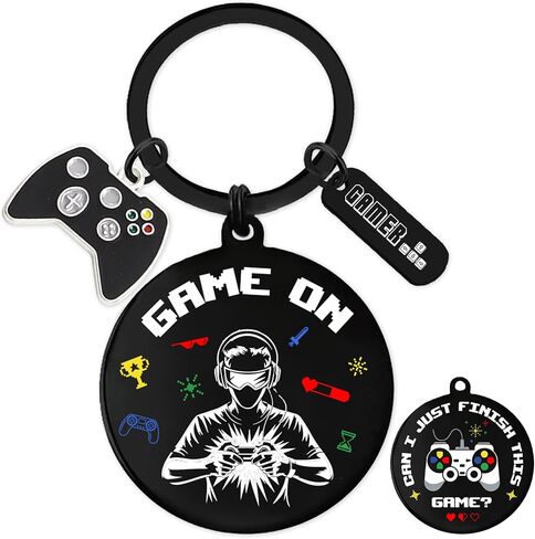 Video Game Gifts Keychain, Gamer Keyring Controller Metal Charm, Fun Gaming Key Chain Gift for Boys Game Players Lover Teens in Saudi Arabia