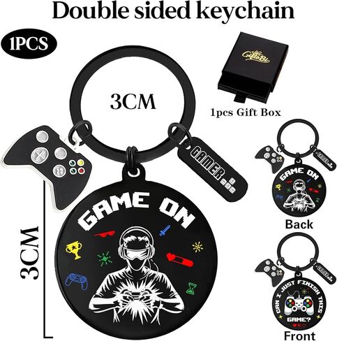 Video Game Gifts Keychain, Gamer Keyring Controller Metal Charm, Fun Gaming Key Chain Gift for Boys Game Players Lover Teens in Saudi Arabia