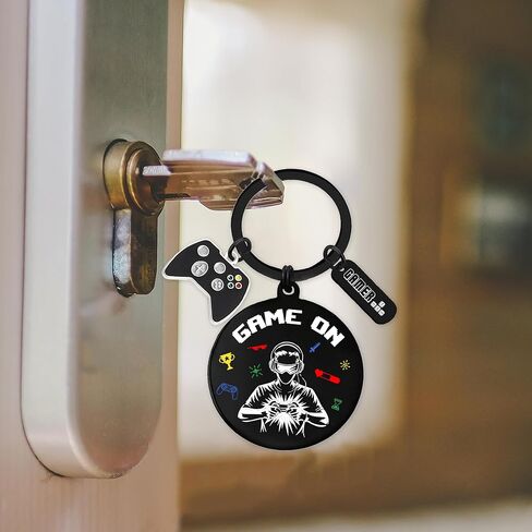 Video Game Gifts Keychain, Gamer Keyring Controller Metal Charm, Fun Gaming Key Chain Gift for Boys Game Players Lover Teens in Saudi Arabia