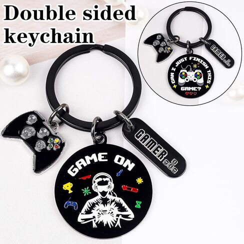 Video Game Gifts Keychain, Gamer Keyring Controller Metal Charm, Fun Gaming Key Chain Gift for Boys Game Players Lover Teens in Saudi Arabia