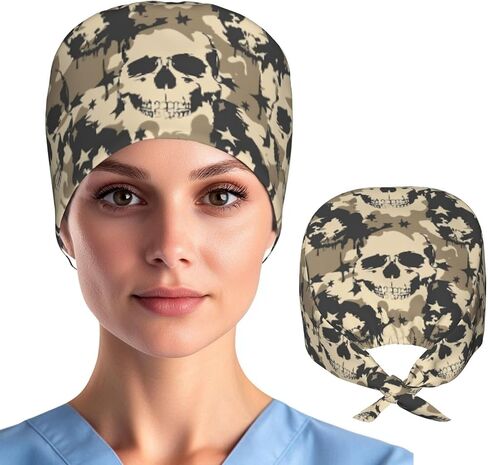 Working Cap Hat with Sweatband Comfortable and Breathable Adjustable Headgear for Men Women Scrub Cap in Kuwait