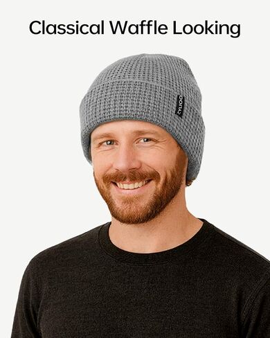 Zylioo XXL Oversize Waffle Knit Beanie,Large Winter Warm Hats for Men Women, Durable Premium Toboggan Hat for Big Heads in Saudi Arabia