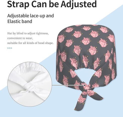 Working Cap Breathable Unisex Women Men Elastic Bandage Tie Back Hats Scrub Nursing Doctor Surgeon Cap in Kuwait