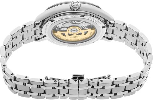 Seiko SSA463 Watch for Men - Presage Collection - Stainless Steel Case, Leather Strap, Elegant Design, Precision Timekeeping, Dark Green in Saudi Arabia