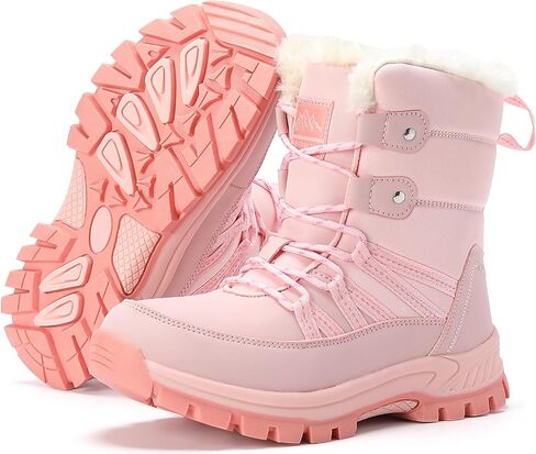 CLYCTIP Women’s Winter Snow Boots Anti-Slip Insulated Fur Lined Warm Winter Shoes with Anti-Slip Sole for Cold Weather Hiking Outdoor in Saudi Arabia